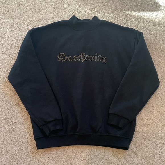 Hand-embroidered Daechwita Agust D Mock Neck Pullover - Picture 1 of 3
